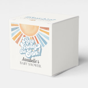 Here Comes the Son Sunshine Boy Baby Shower Favour Box