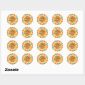 Here Comes The Son Sunshine Groovy Cute Retro  Classic Round Sticker (Sheet)