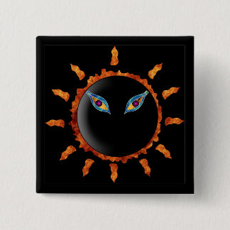 Here Comes The Sun 15 Cm Square Badge