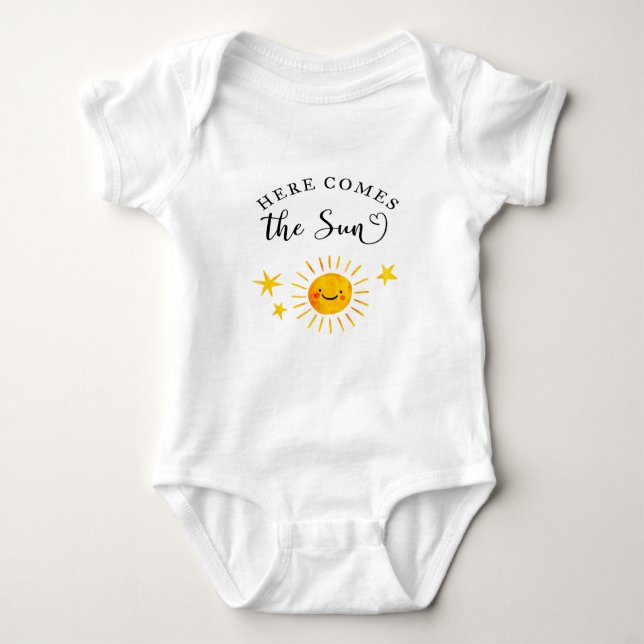 Here Comes the Sun Baby Bodysuit (Front)