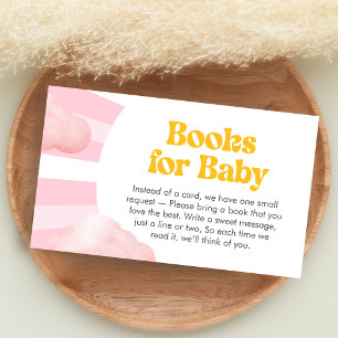 Here Comes the Sun Baby Shower Books for Baby Enclosure Card