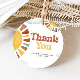 Here Comes the Sun Baby Shower Favour Tags