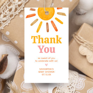 Here comes the Sun Baby Shower Favour Tags