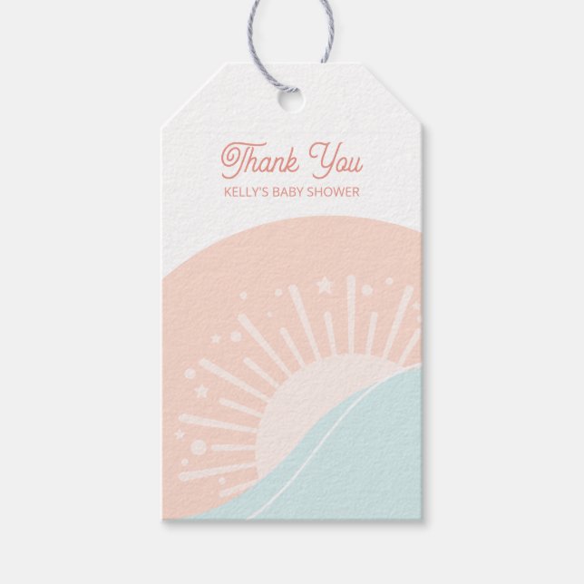 Here Comes The Sun Baby Shower Gift Tag (Front)