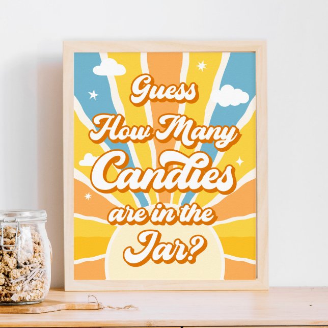 Here Comes the Sun Baby Shower Guess How Many Poster (Creator Uploaded)