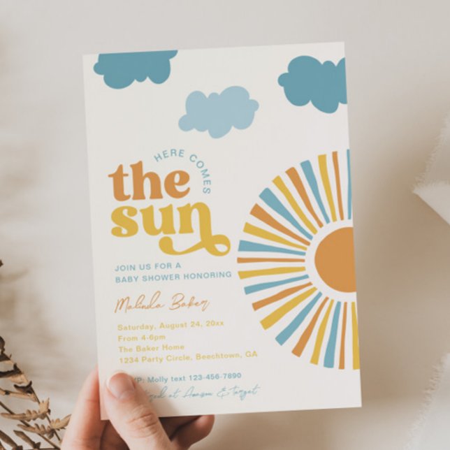 Here Comes The Sun Baby Shower Invitation (Creator Uploaded)