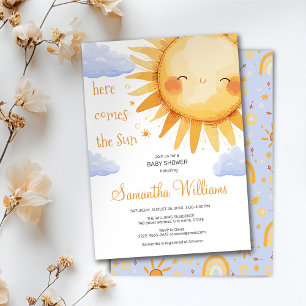 Here comes the Sun baby shower invitation 