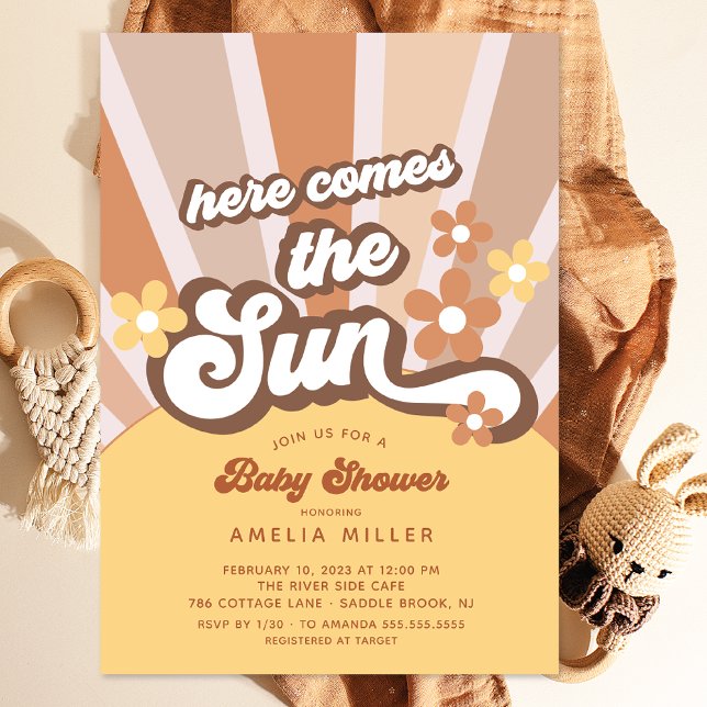 Here Comes the Sun Baby Shower Invitation (Creator Uploaded)