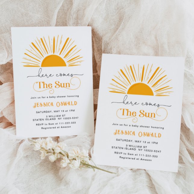 Here comes the sun baby shower invitation (Creator Uploaded)