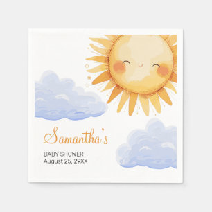 Here comes the Sun baby shower invitation  Napkin