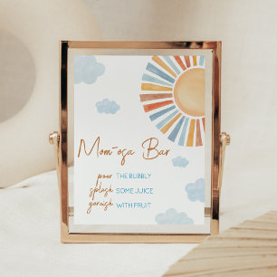 Here Comes The Sun Baby Shower Mom Osa Bar Poster