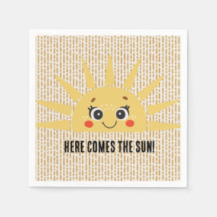 Here comes the sun Baby Shower Napkin