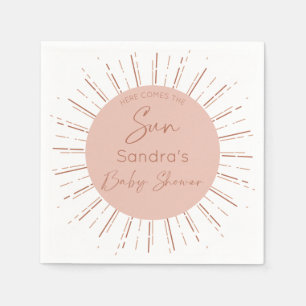 Here Comes The Sun Baby Shower Napkin