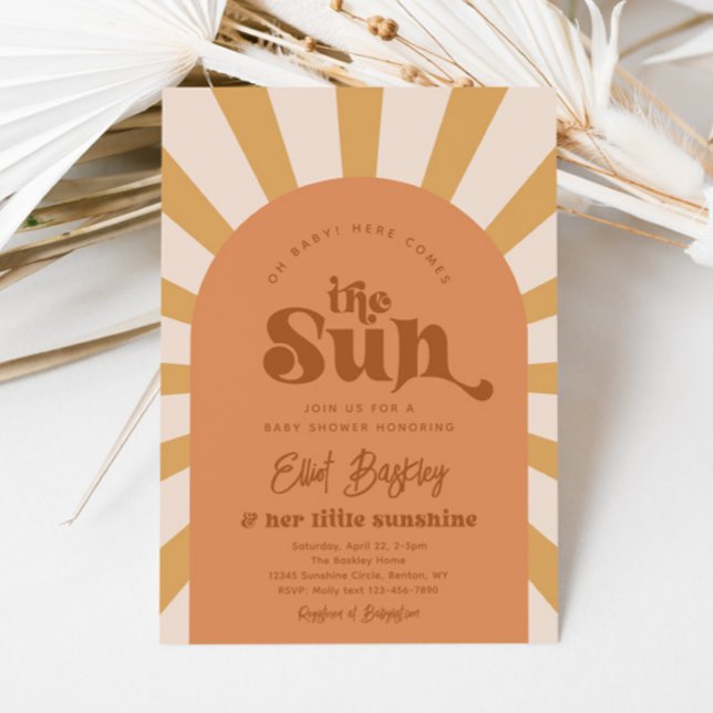 Here Comes The Sun Baby Shower | Sun Baby Shower Invitation (Creator Uploaded)