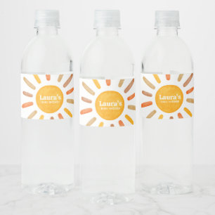 Here comes the Sun  Baby Shower Water Bottle Label