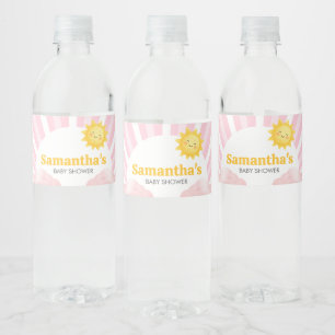 Here Comes the Sun Baby Shower Water Bottle Label