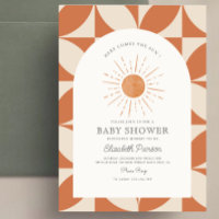 Here comes the sun Burnt Orange Sun Baby Shower