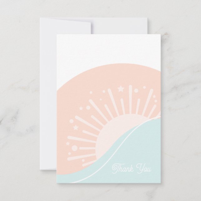 Here Comes The Sun Flat Thank You Card (Front)