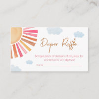 Here Comes The Sun Girl Baby Shower Diaper Raffle