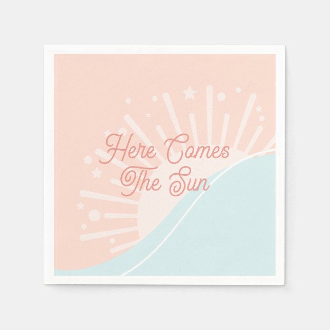Here Comes The Sun Paper Napkin (Front)