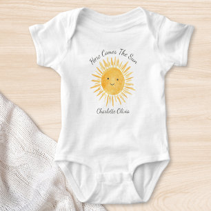 Here Comes The Sun Personalised Baby Bodysuit