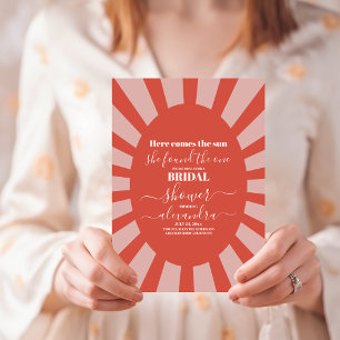 Here Comes the Sun Ray Bridal Shower  Invitation