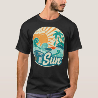 Here Comes The Sun Retro 60s Summer Surfing  T-Shirt