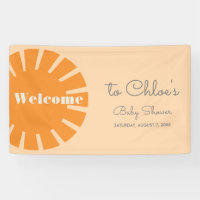 Here Comes the Sun Retro Baby Shower