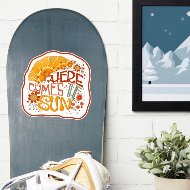 Here Comes the Sun Retro Inspirivity Sticker  (Creator Uploaded)