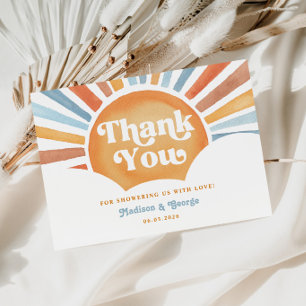 Here Comes The Sun Retro Son Boy Thank You  Enclosure Card