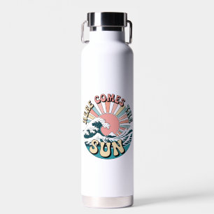 Here Comes The Sun – Retro Summer Vibes Water Bottle