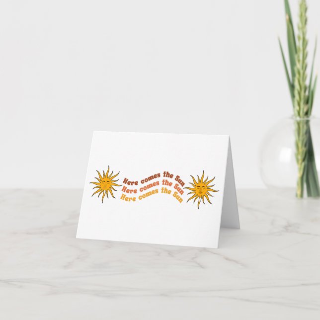 Here Comes The Sun Thank You Card (Front)