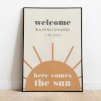 Here Comes the Sun Vintage Welcome Poster