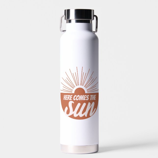 Here comes the sun water bottle (Front)