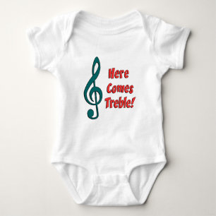 Here Comes Treble Baby Bodysuit