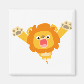 Here comes Trouble (cute cartoon Lion) magnet
