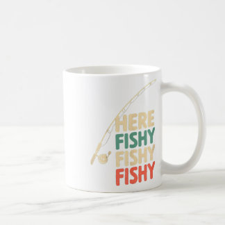 Here-fishy Funny Fishing Design B Fish _1  Coffee Mug