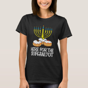 Here For Sufganiyot  Hanukkah Chanukah Pajama PJs T-Shirt