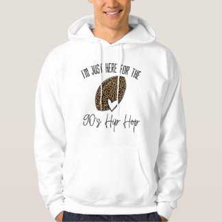 Here For The 90s Hip Hop Football Women Leopard Hoodie