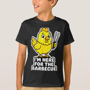 Here for the barbecue chicken funny food pun humou T-Shirt