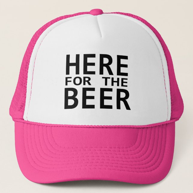 Here for the beer humour bachelorette hat (Front)