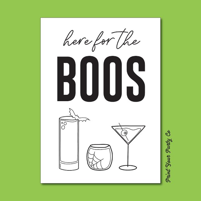 Here for the Boos Bar Cart Sign (Creator Uploaded)