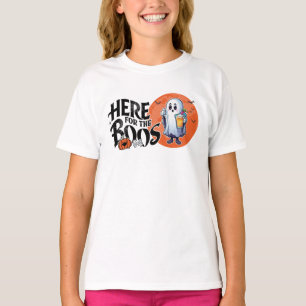 Here for the Boos   Drink Up and Get Your Spook On T-Shirt