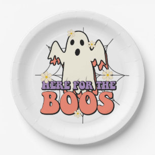 Here for the boos Ghost Paper Plate