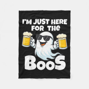 Here for The Boos Ghost Sunglasses Funny Halloween Fleece Blanket