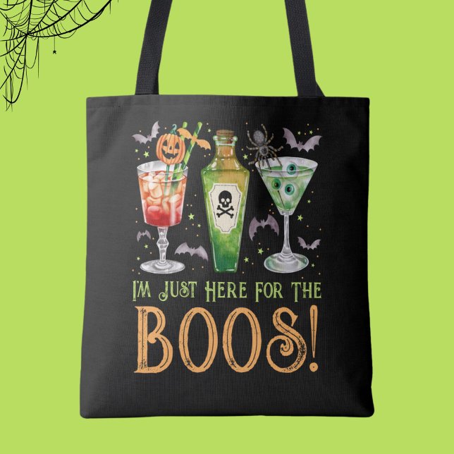 Here for the Boos Halloween Cocktails Tote Bag (Here for the Boos Halloween Cocktails Tote Bag)