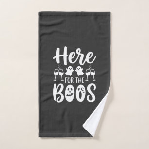 Here For The Boos Halloween Ghost Design_1 Hand Towel