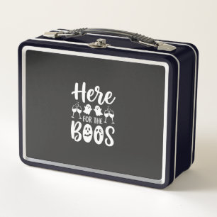Here For The Boos Halloween Ghost Design_1 Metal Lunch Box