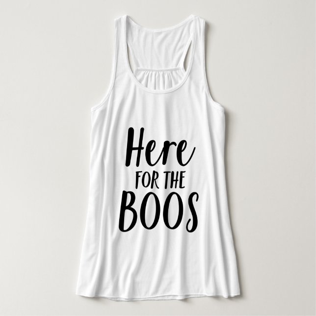 Here for the Boos Halloween Singlet (Design Front)