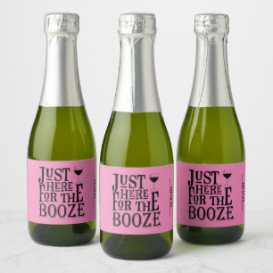 Here for the Booze Sparkling Wine Label